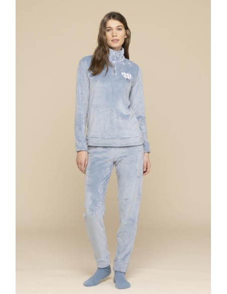 NOIDINOTTE PIGIAMA DONNA MANICA LUNGA E PANTALONE LUNGO