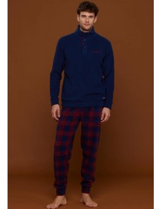 NOIDINOTTE PIGIAMA UOMO A LUPETTO MANICA LUNGA E...