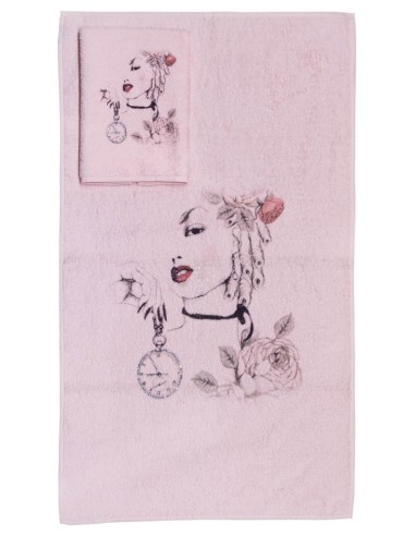 AGOSTINI SET 2 ASCIUGAMANI VISO E OSPITE IN...