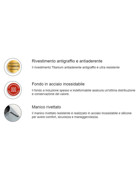 LAGOSTINA PADELLA ANTIADERENTE CON MANICO - TEMPRA