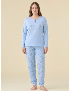 NOIDINOTTE PIGIAMA DONNA SERAFINO MANICA LUNGA E...