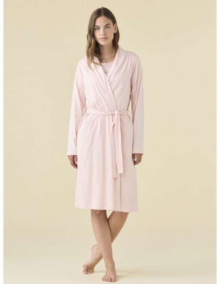 NOIDINOTTE VESTAGLIA DONNA MANICA LUNGA IN COTONE JERSEY - ESSENTIAL