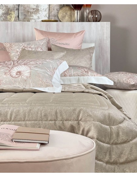 BLUMARINE TRAPUNTINA MATRIMONIALE 270 X 270 CM E CUSCINI ARREDO - SFUMATURA