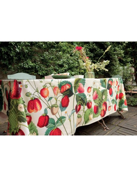 TAG HOUSE TOVAGLIA IN PANAMA 100% COTONE STAMPATO - FRAGOLONI