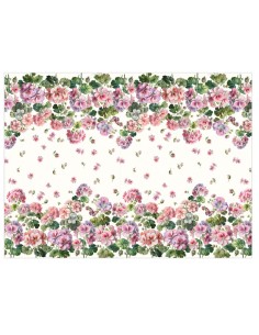 TAG HOUSE TOVAGLIA IN PANAMA 100% COTONE STAMPATO - PETALI 2