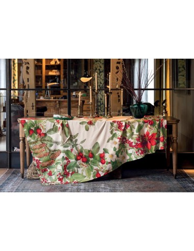 TAG HOUSE TOVAGLIA NATALIZIA IN COTONE STAMPATO...