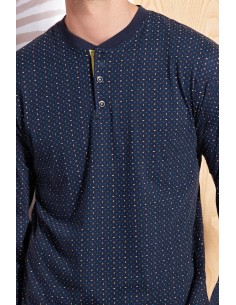 QBO PIGIAMA UOMO SERAFINO MANICA LUNGA E PANTALONE LUNGO 2