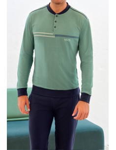 QBO PIGIAMA UOMO SERAFINO MANICA LUNGA E PANTALONE LUNGO... 2