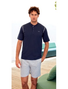 QBO PIGIAMA UOMO SERAFINO, MEZZA MANICA E PANTALONE CORTO...