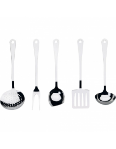 ALESSI SET 5 MESTOLI DA CUCINA IN ACCIAIO INOX