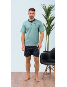 QBO PIGIAMA UOMO SERAFINO, MEZZA MANICA E PANTALONE CORTO...