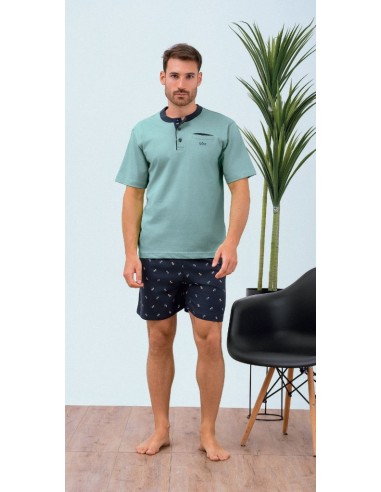 QBO PIGIAMA UOMO SERAFINO, MEZZA MANICA E...