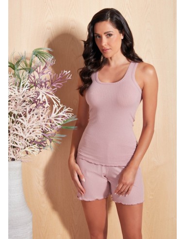 QBO PIGIAMA DONNA SPALLA LARGA E PANTALONE...