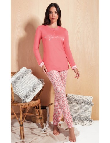 QBO PIGIAMA DONNA SERAFINO MANCIA LUNGA E...