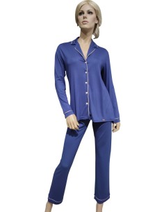 AMADINE PIGIAMA DONNA APERTO, MANICA LUNGA E PANTALONE