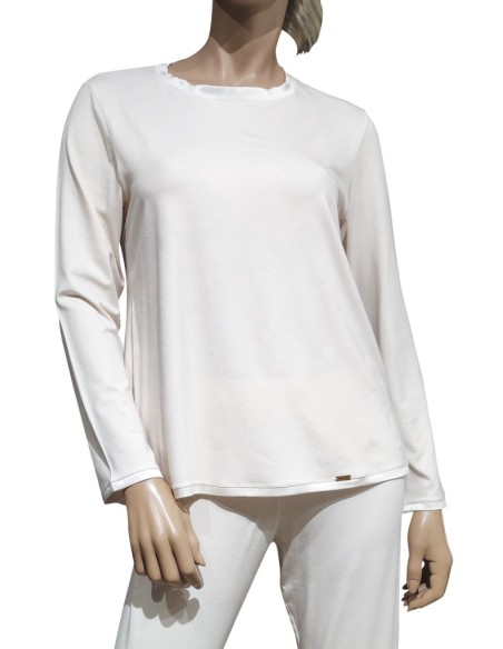 AMADINE PIGIAMA DONNA GIROGOLA, MANICA LUNGA E PANTALONE