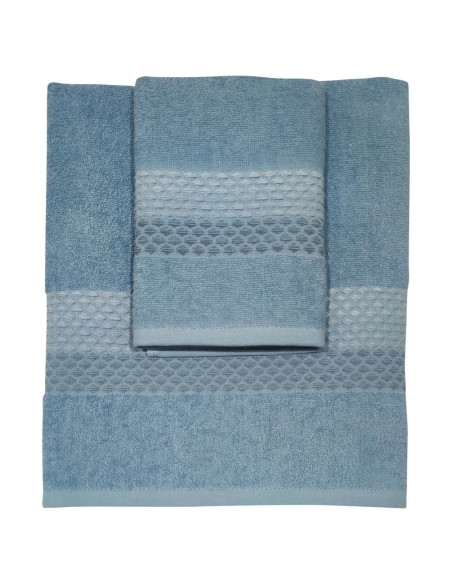CA' D'ORO SET 2 ASCIUGAMANI IN SPUGNA 100% COTONE - MAYA