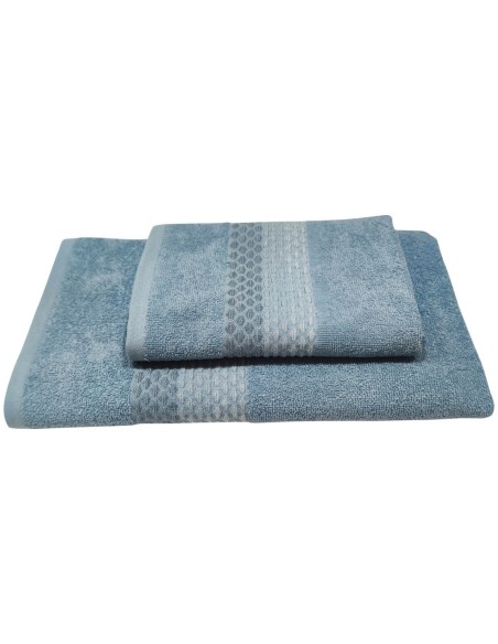 CA' D'ORO SET 2 ASCIUGAMANI IN SPUGNA 100% COTONE - MAYA