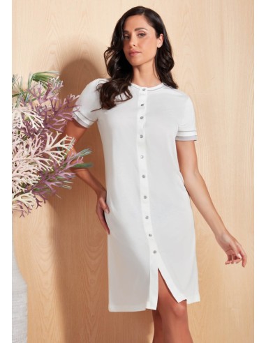 QBO CAMICIA DA NOTTE DONNA APERTA MANICA CORTA...