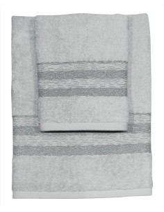 CA' D'ORO SET 2 ASCIUGAMANI IN SPUGNA DI COTONE - ST.MORITZ