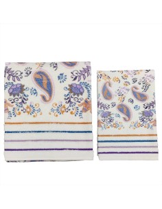 CA' D'ORO SET 2 ASCIUGAMANI IN SPUGNA DI COTONE - INDIEN