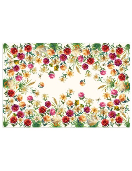 TAG HOUSE TOVAGLIA IN PANAMA 100% COTONE STAMPATO - PITTORICO