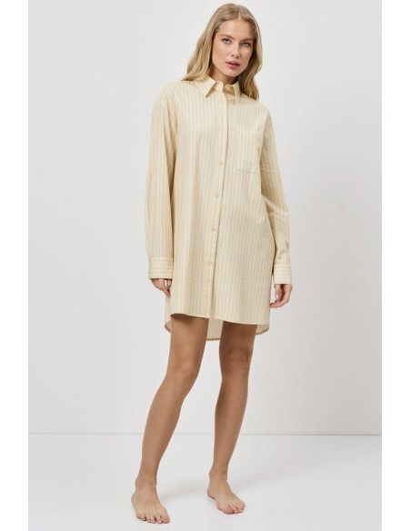 ARUELLE CAMICIA DA NOTTE DONNA ABBOTTONATA A MANICA LUNGA - HALO