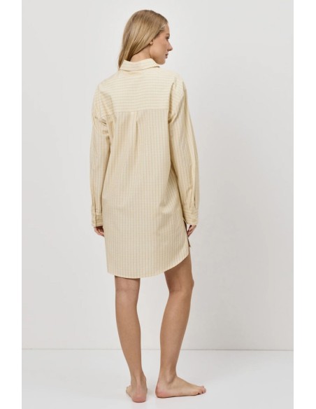 ARUELLE CAMICIA DA NOTTE DONNA ABBOTTONATA A MANICA LUNGA - HALO