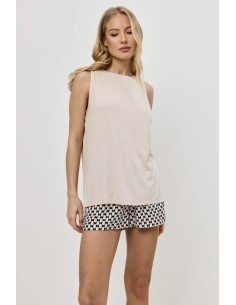 ARUELLE PIGIAMA DONNA SMANICATO A GIROGOLA E SHORTS IN...