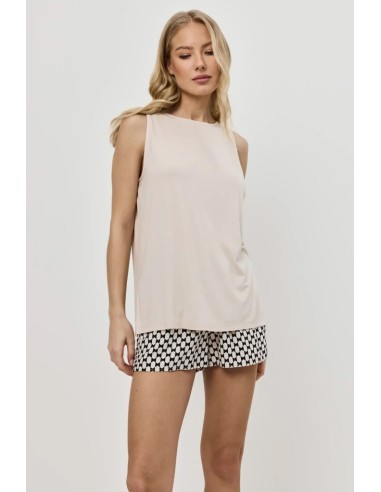 ARUELLE PIGIAMA DONNA SMANICATO A GIROGOLA E...