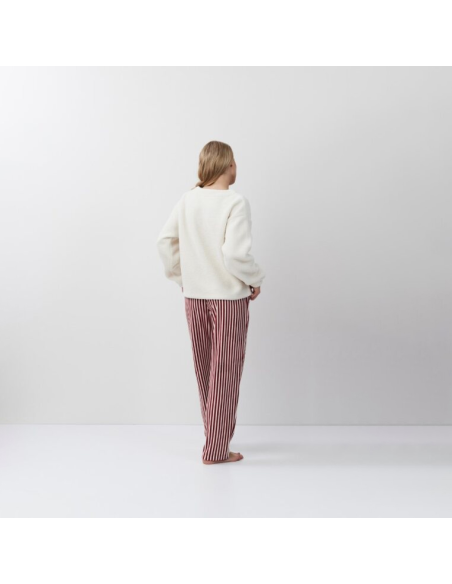 ARUELLE PIGIAMA DONNA GIROGOLA MANICA LUNGA E PANTALONE LUNGO IN CORAL - CANDY SET