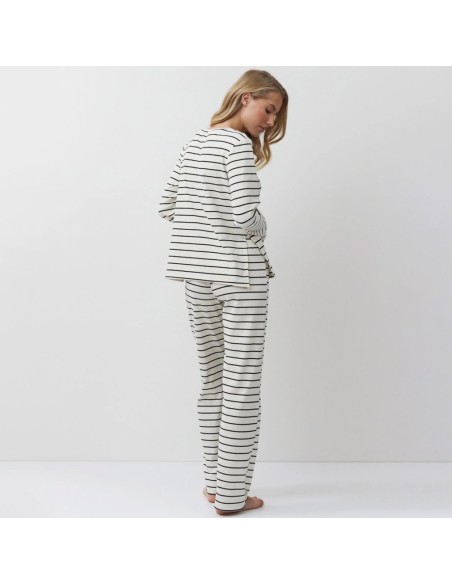 ARUELLE PIGIAMA DONNA GIROGOLA MANICA LUNGA E PANTALONE LUNGO IN COTONE- JUSTINE SET