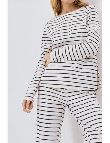 ARUELLE PIGIAMA DONNA GIROGOLA MANICA LUNGA E PANTALONE LUNGO IN COTONE- JUSTINE SET