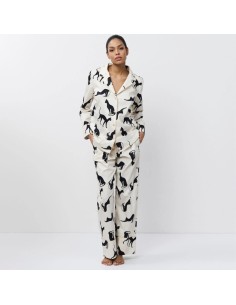 ARUELLE PIGIAMA APERTO DONNA MANICA LUNGA E PANTALONE...