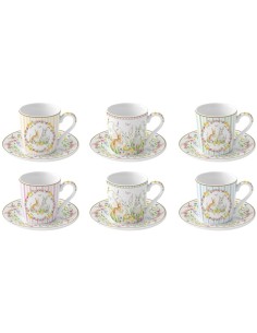 EASY LIFE SET 6 TAZZE CAFFÈ CON PIATTINO 100 ML - PAISLEY... 2