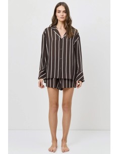 ARUELLE PIGIAMA DONNA ABBOTTONATO MANICA LUNGA E SHORTS... 2