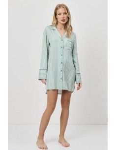 ARUELLE CAMICIA DA NOTTE DONNA ABBOTTONATA A MANICA LUNGA...