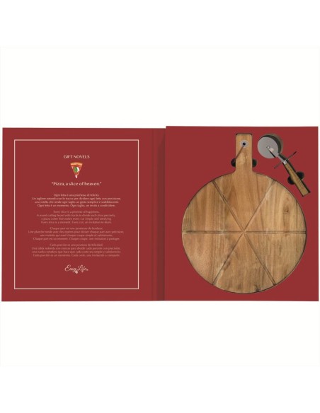 EASY LIFE SET TAGLIERE E TAGLIA PIZZA - GIFT NOVELS