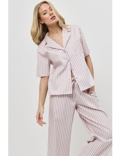 ARUELLE PIGIAMA DONNA ABBOTTONATO MANICA CORTA E...
