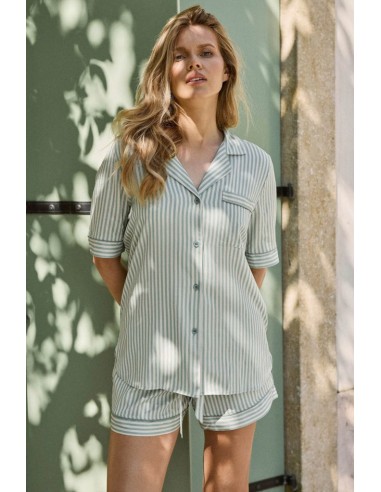 ARUELLE PIGIAMA DONNA ABBOTTONATO MANICA CORTA...