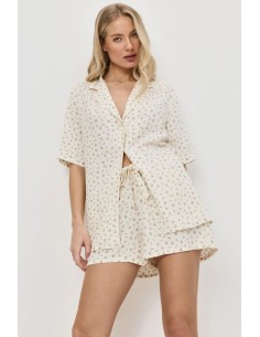 ARUELLE PIGIAMA DONNA ABBOTTONATO MANICA CORTA E SHORTS...