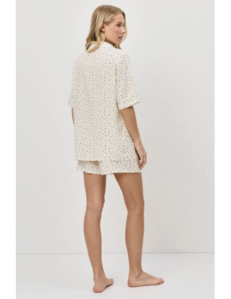 ARUELLE PIGIAMA DONNA ABBOTTONATO MANICA CORTA E SHORTS IN VISCOSA - CAPRIELLE