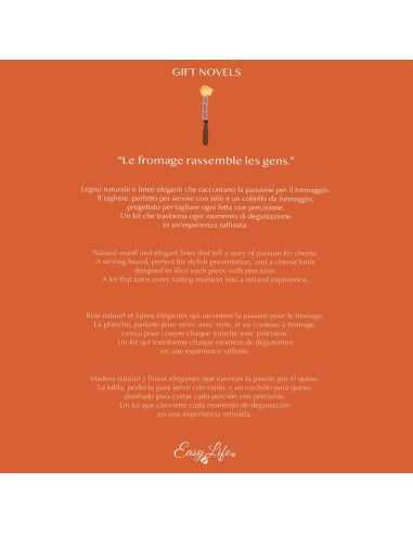 EASY LIFE SET TAGLIERE E COLTELLO FORMAGGIO -...