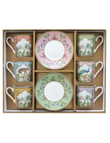 EASY LIFE SET 6 TAZZE CAFFÈ CON PIATTINO 100 ML...