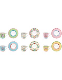 EASY LIFE SET 6 TAZZE CAFFÈ CON PIATTINO 100 ML - SPRING... 2