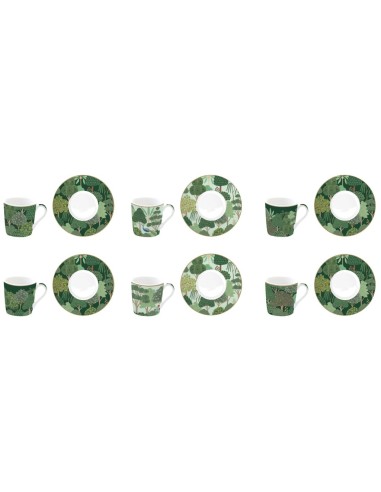 EASY LIFE SET 6 TAZZE CAFFÈ CON PIATTINO 100 ML...