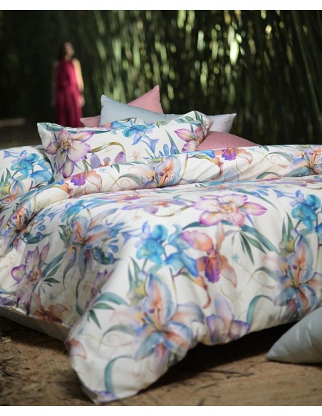 DONDI COMPLETO LENZUOLA-COPRILETTO MATRIMONIALE IN RASO - OPIUM