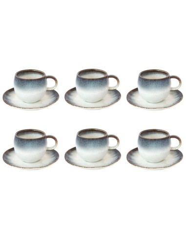 EASY LIFE SET 6 TAZZE CAFFÈ CON PIATTINO 120 ML...