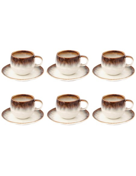 EASY LIFE SET 6 TAZZE CAFFÈ CON PIATTINO 120 ML - NUANCES