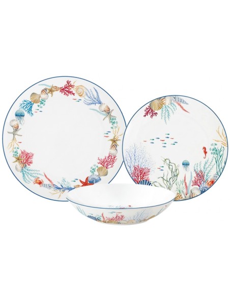 EASY LIFE SERVIZIO PIATTI 18 PEZZI - SEA BREEZE
